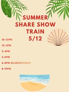 🐚👙SUMMER SHARE SHOW TRAIN FLYER👙🐚